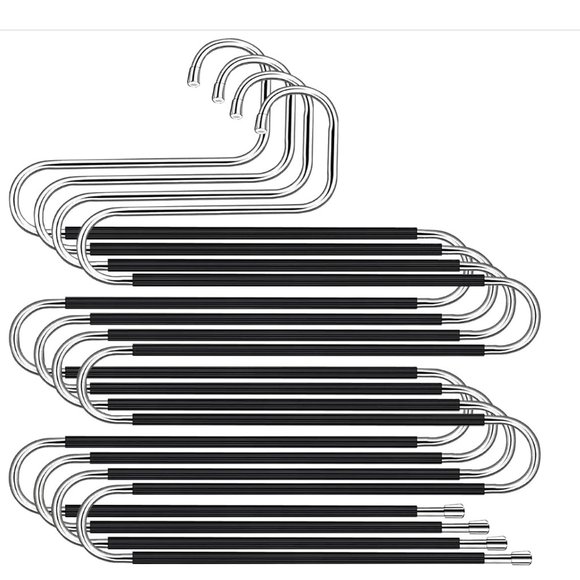 S-Shape Hangers 4 Pack, 5 Layer Stainless Steel High Quality Hangers - Picture 4 of 14